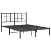 vidaXL Bed Frame Black Powder-Coated Steel Full Bed Frame Rectangular