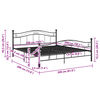 vidaXL Bed Frame Black Powder-coated metal Full Tough Bed Frame