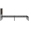 vidaXL Bed Frame Smoked Oak Steel, Engineered Wood 55.1 x 74.8 in