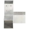 vidaXL Post Connectors 4 pcs Y Shape Galvanised Metal 2.80x2.80"