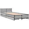 vidaXL Bed Frame Gray Sonoma Engineered wood Single Bed Frame