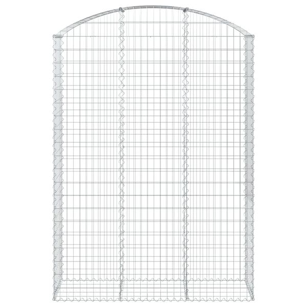 vidaXL Gabion Basket Silver Galvanized Iron Large Decorative Inlays