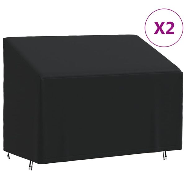 vidaXL Bench Cover Black 420D Oxford fabric with PU coating