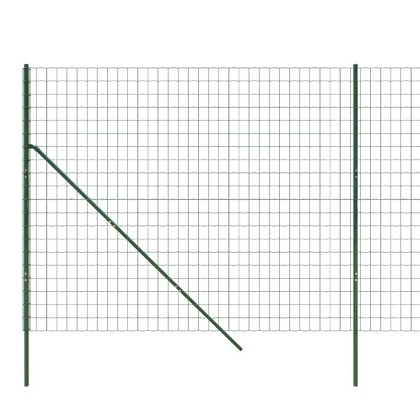 vidaXL Wire Mesh Fence Green 7.2x82.0' Galvanised Steel