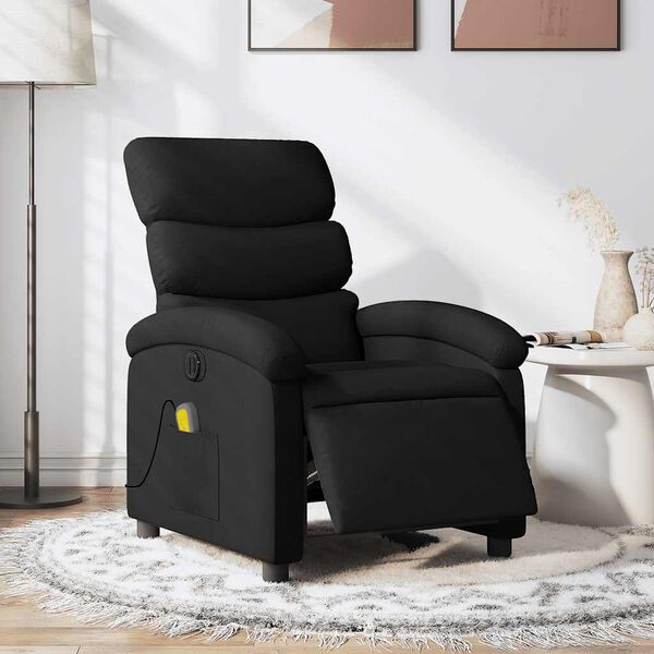vidaXL Electric Massage Recliner Chair Black