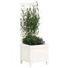 vidaXL Garden Planter White Solid Pine Wood Medium Planters