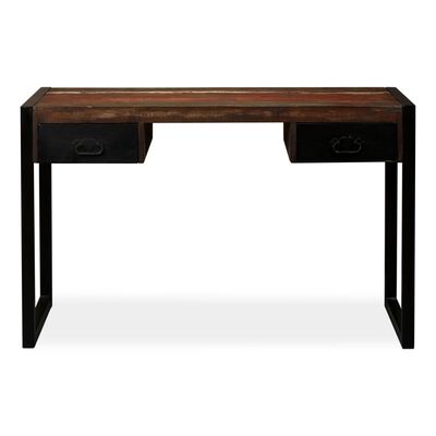 vidaXL Desk with 2 Drawers Solid Reclaimed Wood 47.2"x19.7"x29.9"