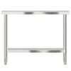 vidaXL Kitchen Work Table 43.3"x11.8"x33.5" Stainless Steel