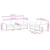 vidaXL Sofa Set Light grey Velvet (100% polyester), Metal, Plywood, Foam