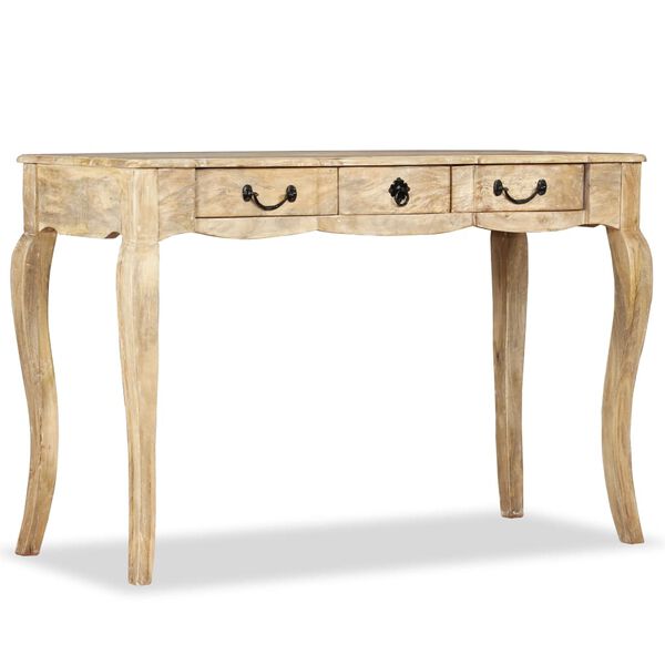 vidaXL Console Table Whitewashed mango wood Solid mango wood Large