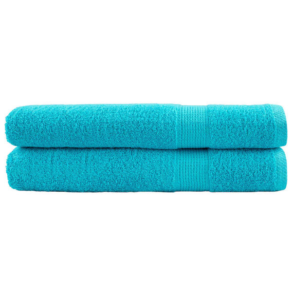 vidaXL Towel Set of 2 Turquoise 100% Cotton 39.4 x 78.7 in Towel