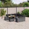 vidaXL Garden Sofa Set Black