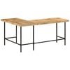 vidaXL Desk Natural Solid Mango Wood Large Desk Rectangular Rustic