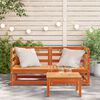 vidaXL Garden Sofa Wax Brown Solid Pine Wood Medium Modular
