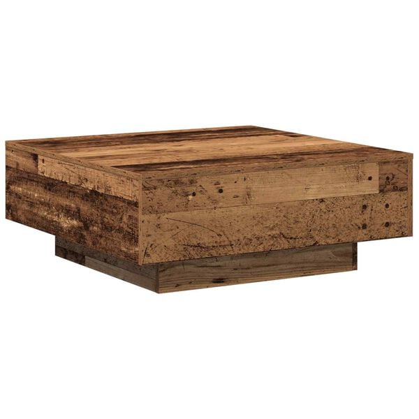 vidaXL Coffee Table Old Wood 31.50 x 31.50 x 12.20 in