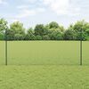vidaXL Fence with Posts Green 1.2 x 25 m Steel