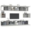 vidaXL 6 Piece TV Stand Set Concrete Gray Engineered Wood