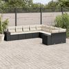 vidaXL Garden Sofa Set Black PE Rattan Large Modular Garden Sofa Set