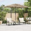 vidaXL Garden Parasol Brown Polyester, Powder-Coated Steel 97.6 in