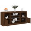 vidaXL Sideboard Brown oak Engineered wood, glass Medium Sideboard