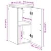 vidaXL Bathroom Cabinet High Gloss White 11.81 x 12.40 x 24.02 in