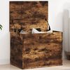 vidaXL Storage Box Smoked Oak Engineered Wood Large Storage Box