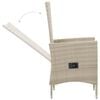 vidaXL Outdoor Dining Set Beige, Cream White