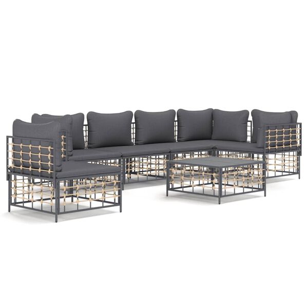 vidaXL Garden Lounge Set Anthracite