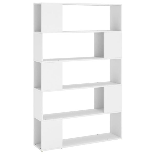 vidaXL Book Cabinet Room Divider White Engineered wood 39.4x9.4x61.0 in