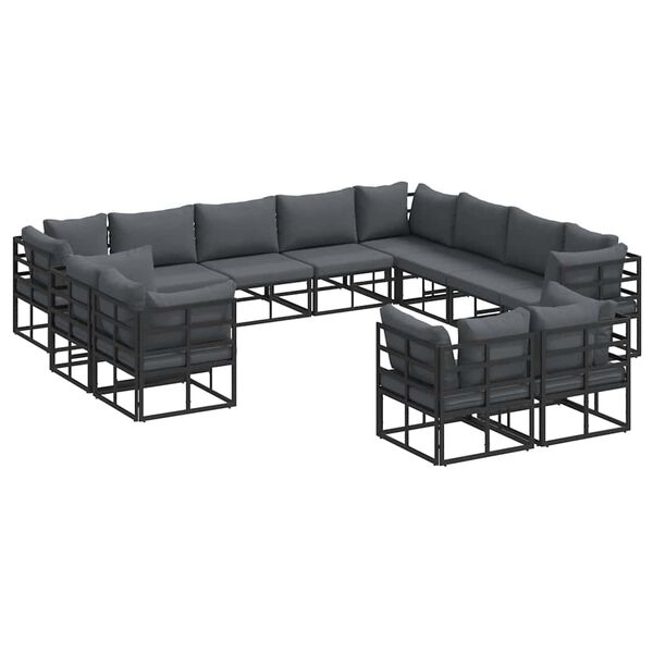 vidaXL Garden Sofa Set with Cushion 12 pcs