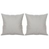 vidaXL 3 Piece Sofa Set with Pillows Light Gray Microfiber Fabric