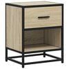 vidaXL Bedside Cabinet Sonoma Oak Engineered Wood, Steel