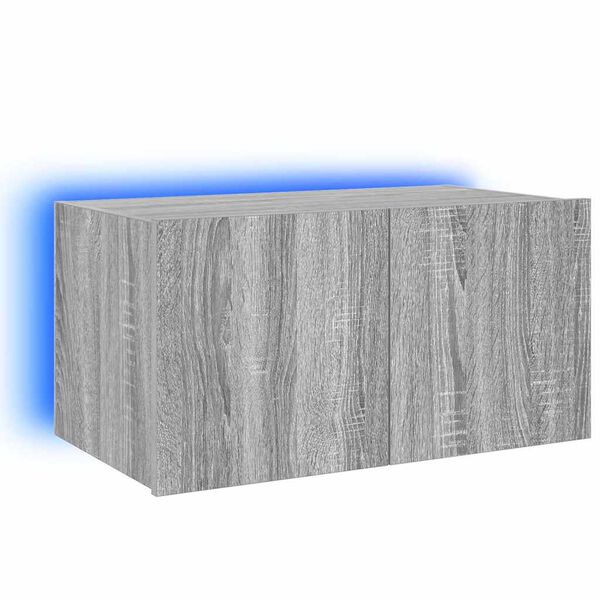 vidaXL TV Wall Cabinet Gray Sonoma Engineered Wood Standard