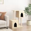 vidaXL Cat Tree Cream Engineered wood, Plush, Sisal Durable Cat Tree