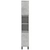 vidaXL Bathroom Cabinet Concrete Grey Engineered Wood, Iron Tall