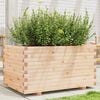 vidaXL Garden Planter Natural wood finish Solid pinewood Large Durable