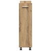 vidaXL Cabinet with Wheel Artisan Oak 23.62 x 8.66 x 31.10 in