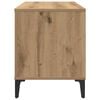 vidaXL Record Player Cabinet Artisan Oak Engineered Wood, Metal Medium