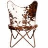 vidaXL Butterfly Chair Brown and White