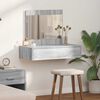 vidaXL Dressing Table Grey 32.68 x 15.75 x 27.56 in Engineered Wood