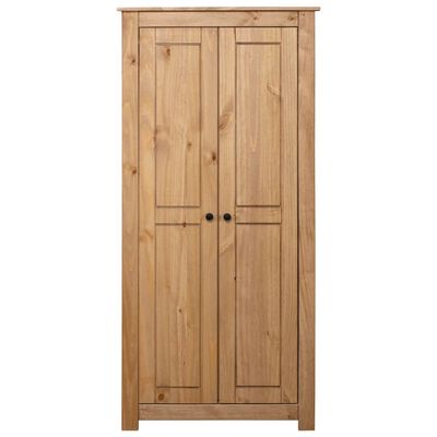 vidaXL Wardrobe 31.5"x19.7"x67.5" Solid Pine Panama Range