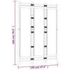 vidaXL Folding 3-Panel Room Divider 47.2" Bamboo and Canvas