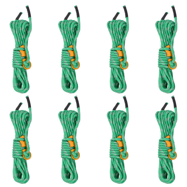 vidaXL Tent Guy Ropes with Spanners Reflective 8 pcs 13.1 ' 0.16 "