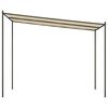 vidaXL Gazebo Beige Fabric (100% polyester) with PA coating Large