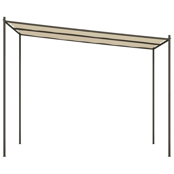 vidaXL Gazebo Beige Fabric (100% polyester) with PA coating Large