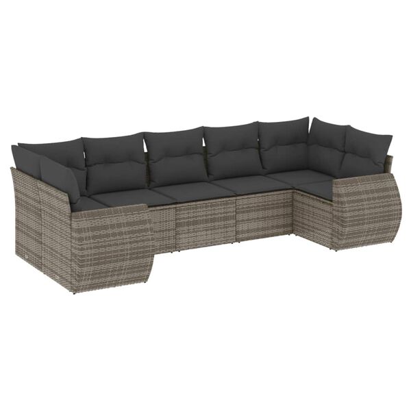 vidaXL Garden Sofa Set Gray