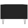 vidaXL Coffee Table Black Engineered Wood, Metal Medium Coffee Table