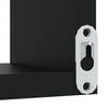 vidaXL Wall Corner Shelf Black Engineered wood 15.7 x 15.7 x 19.7 in