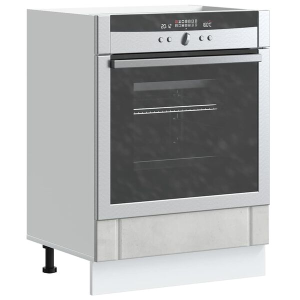 vidaXL Oven Cabinet Concrete Gray Engineered Wood Compact