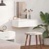 vidaXL Dressing Table White 23.62 x 15.75 x 27.56 in Engineered Wood